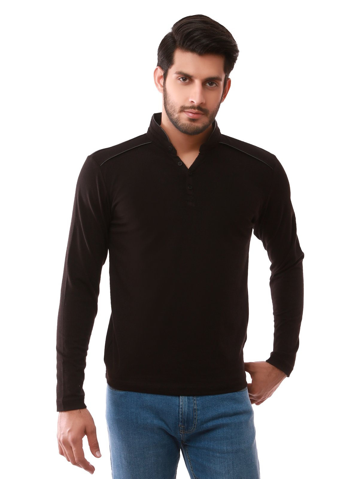 Edenrobe - Men's Black SweatShirt - EMTSS19-052