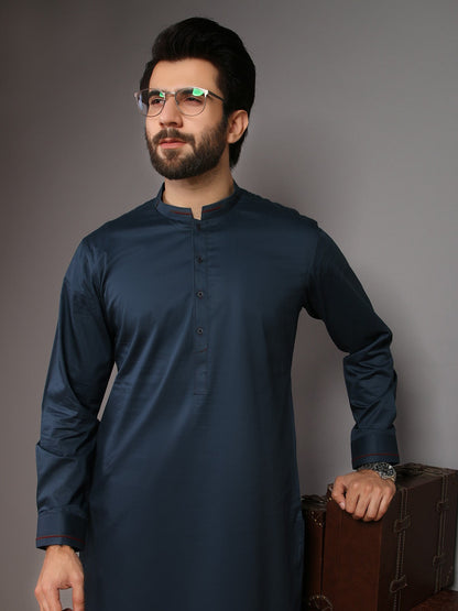Edenrobe - Men's Teal Blue Swish Collection - EMTKS19-017