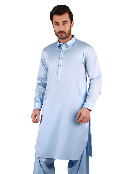 Edenrobe - Men's Sky Blue Swish Collection - EMTKS19-035