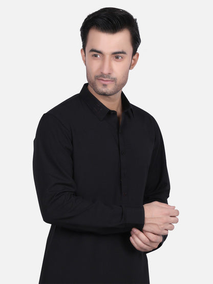 Edenrobe - Men's Black Swish Collection - EMTSW19S-9684