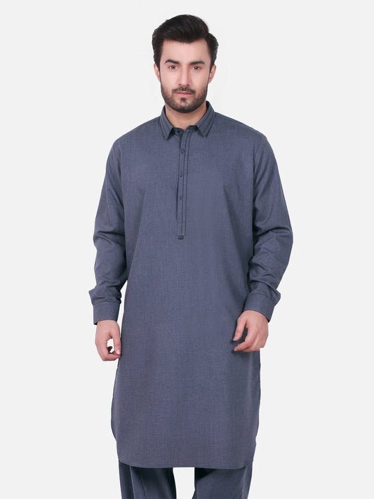 Edenrobe - Men's Greyish Blue Swish Collection - EMTSW19S-9716