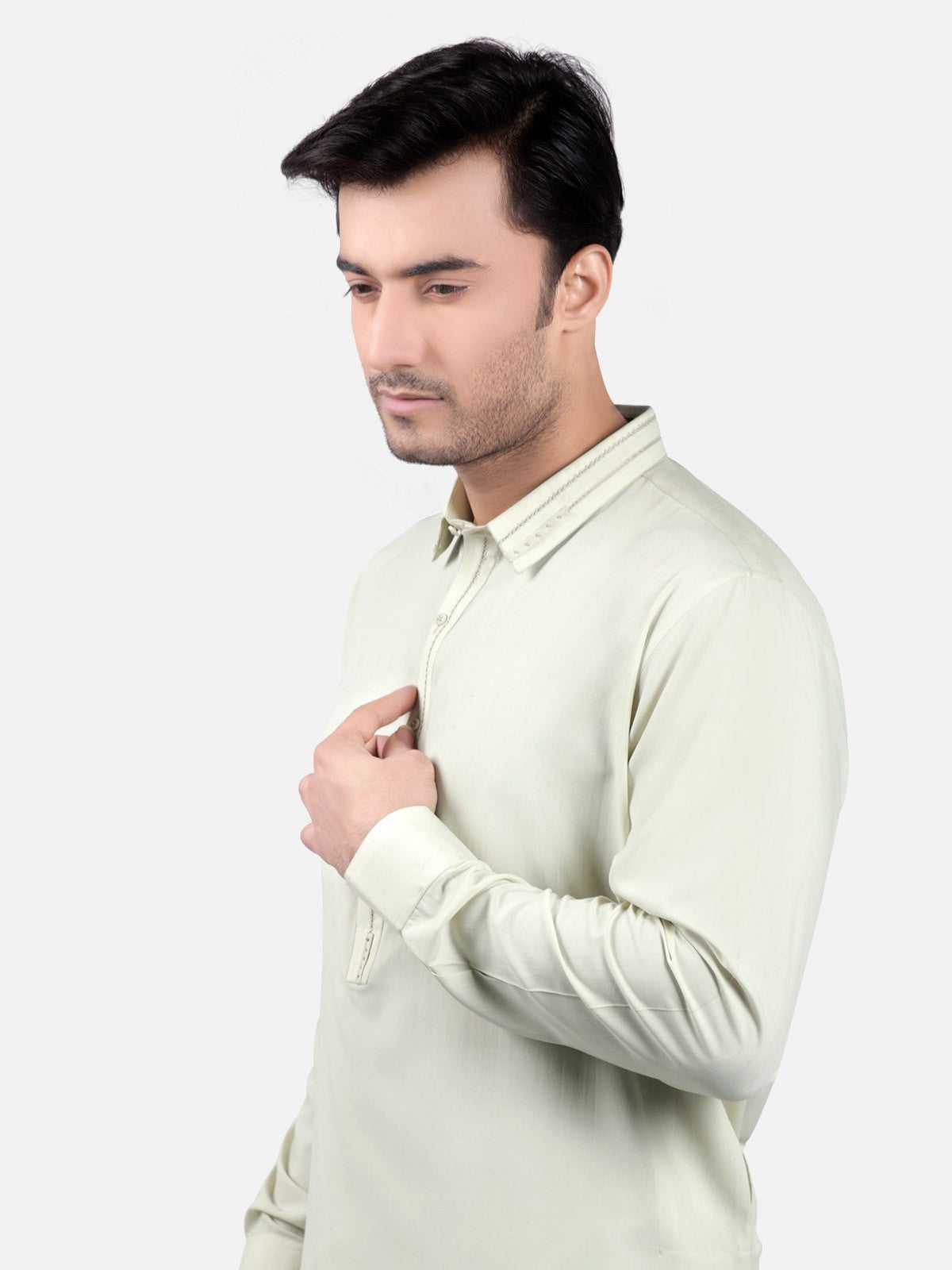 Edenrobe - Men's Cream Swish Collection - EMTSW19S-9748