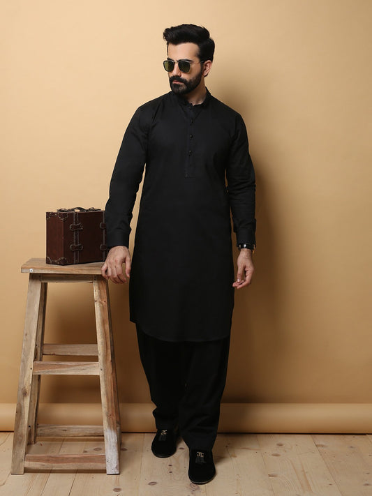 Edenrobe - Men's Black Swish Collection - EMTSW19S-9772