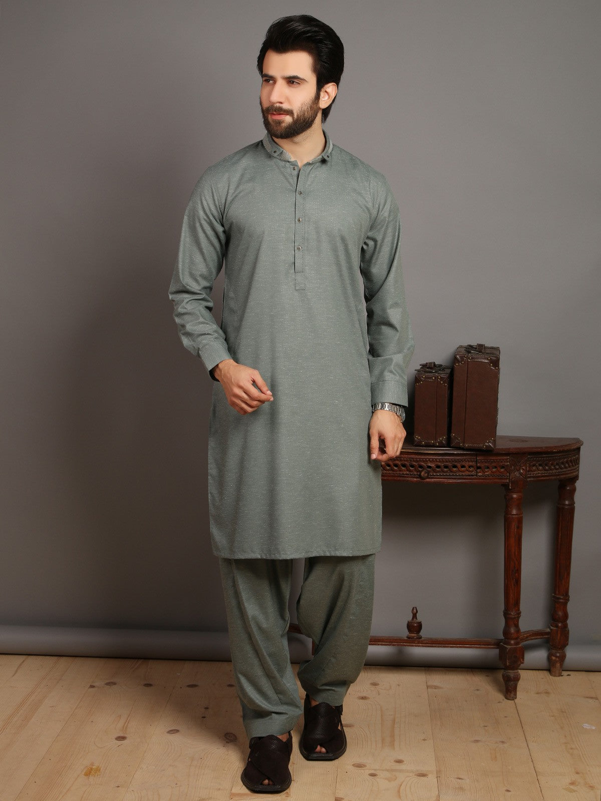 Edenrobe - Men's Sea Green Swish Collection - EMTSW19S-9793