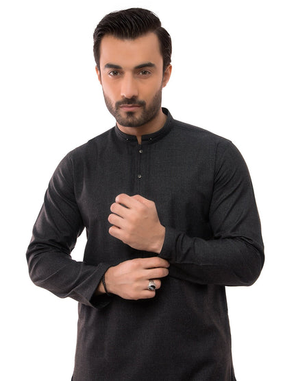 Edenrobe - Men's Charcoal Kurta Shalwar - EMTSW19W-9854