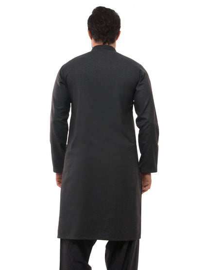 Edenrobe - Men's Charcoal Kurta Shalwar - EMTSW19W-9854