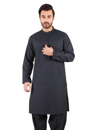 Edenrobe - Men's Mid Night Blue Kurta Shalwar - EMTSW19W-9855