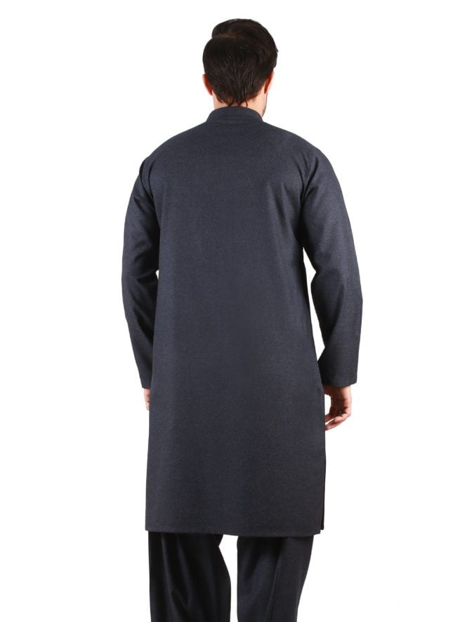 Edenrobe - Men's Mid Night Blue Kurta Shalwar - EMTSW19W-9855