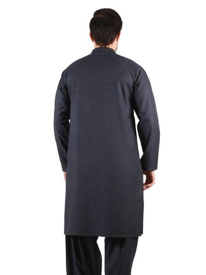 Edenrobe - Men's Mid Night Blue Kurta Shalwar - EMTSW19W-9855