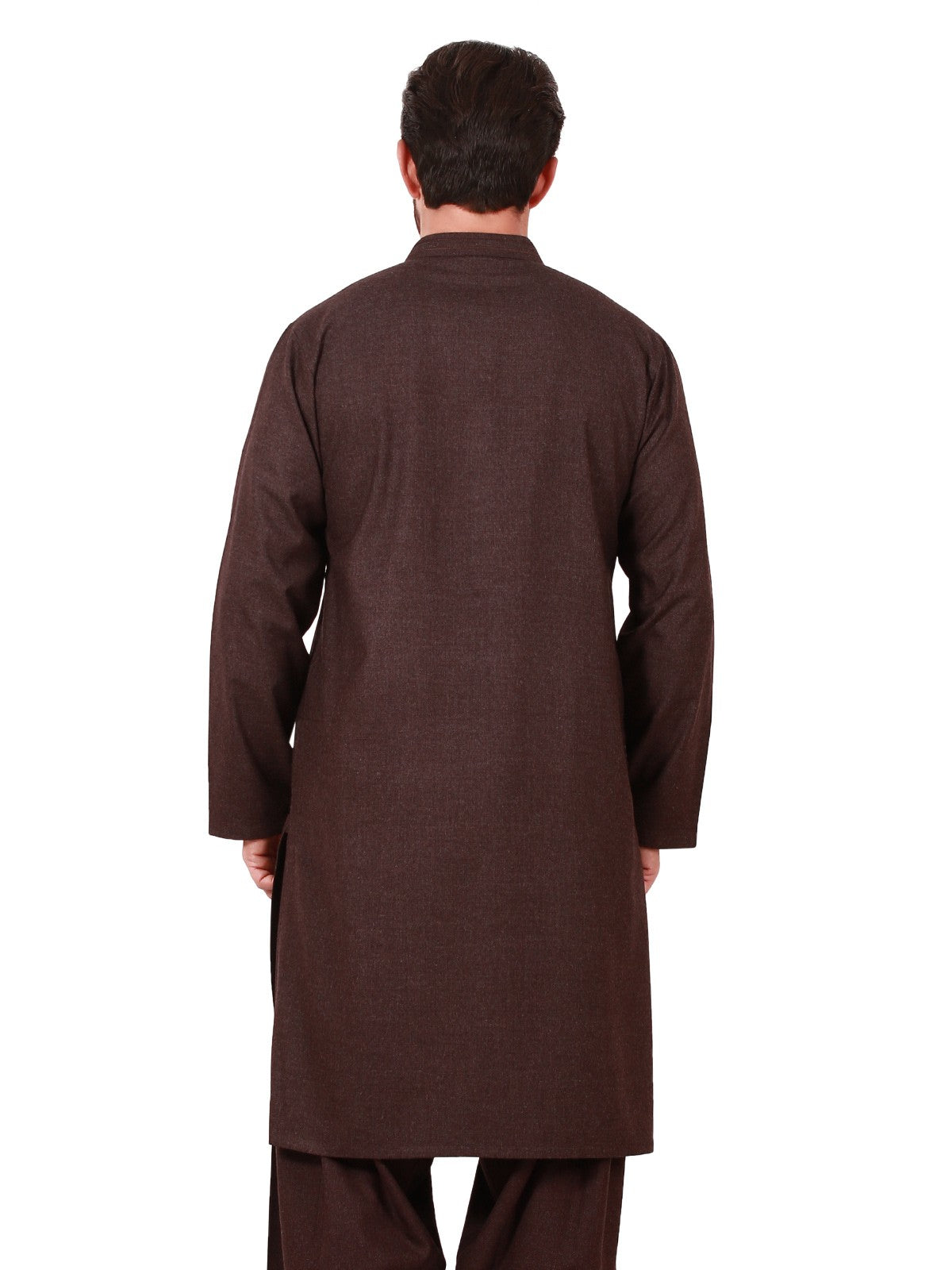 Edenrobe - Men's Dark Plum Kurta Shalwar - EMTSW19W-9861