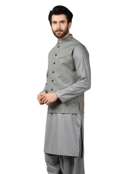 Edenrobe - Men's Mist Green Waist Coat Suit - EMTWCS19-9823