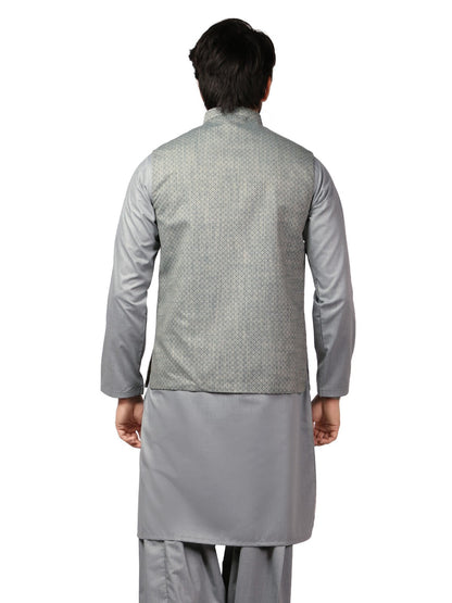 Edenrobe - Men's Mist Green Waist Coat Suit - EMTWCS19-9823