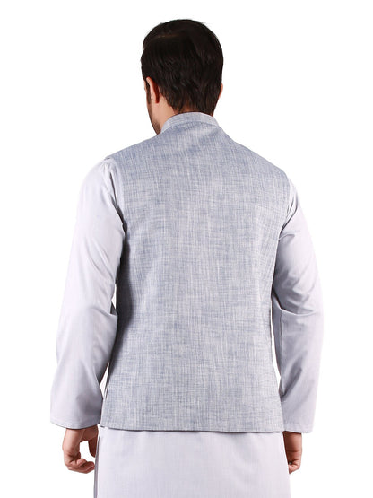 Edenrobe - Men's Grey Waist Coat Suit - EMTWCS19-9827