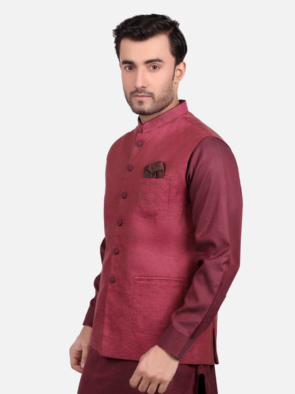 Edenrobe - Men's Pink Waist Coat - EMTWC19-35657