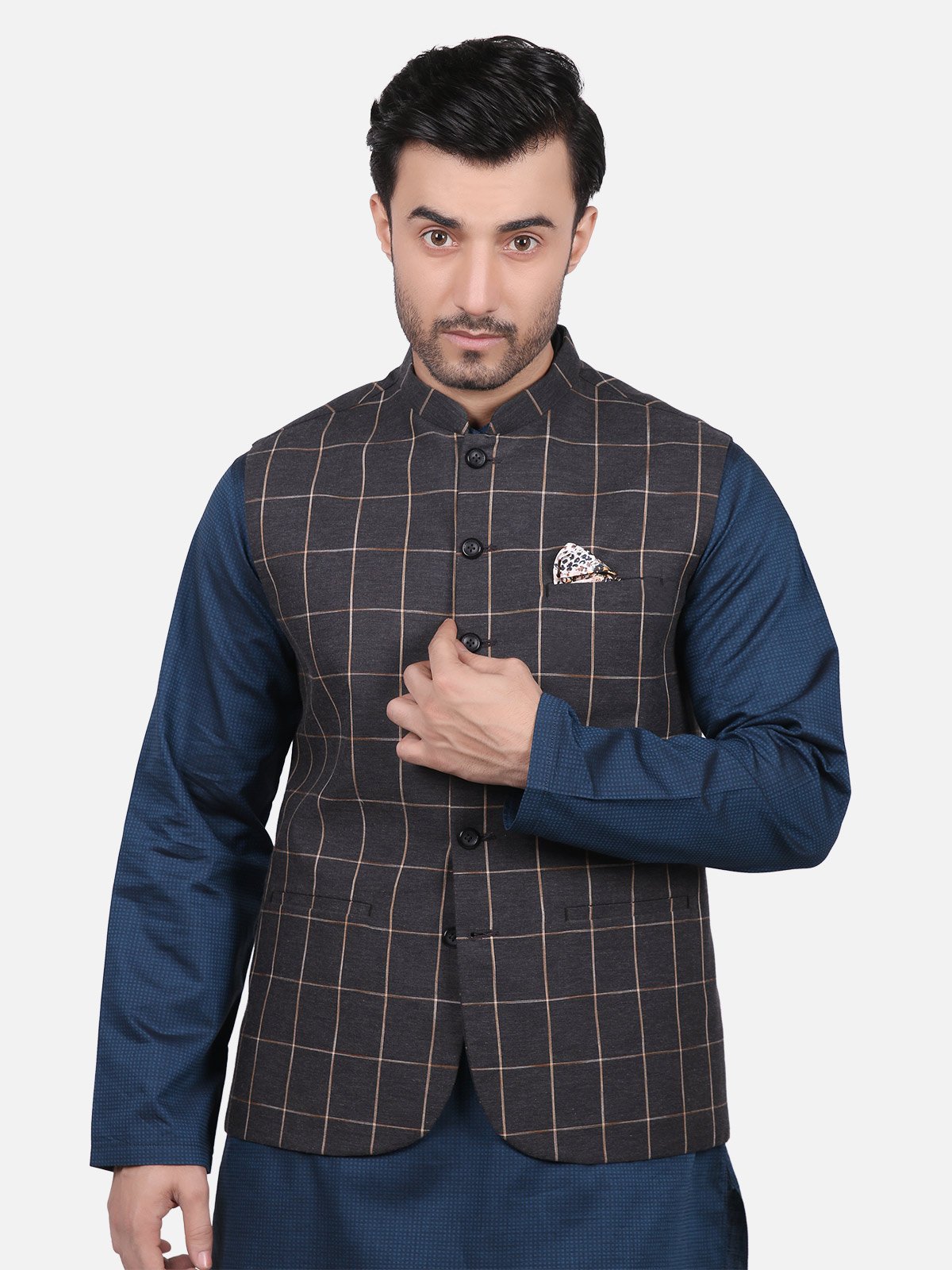 Edenrobe - Men's Dark Grey Waist Coat - EMTWC19-35659