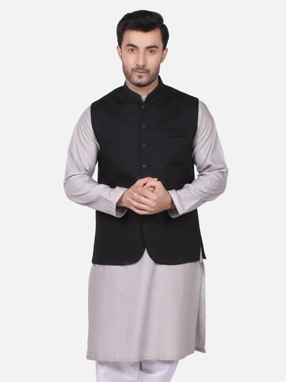 Edenrobe - Men's Black Waist Coat - EMTWC19-35667