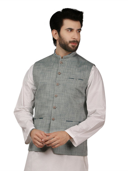 Edenrobe - Men's Mint Green Waist Coat - EMTWC19-35691