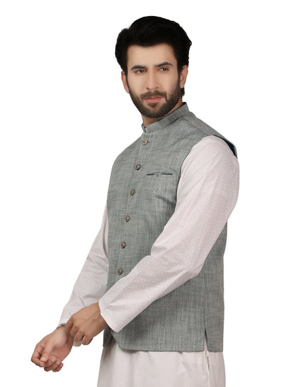 Edenrobe - Men's Mint Green Waist Coat - EMTWC19-35691