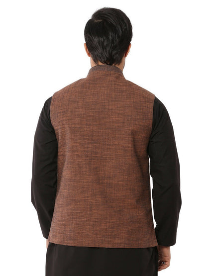 Edenrobe - Men's Light Brown Waist Coat - EMTWC19-35695