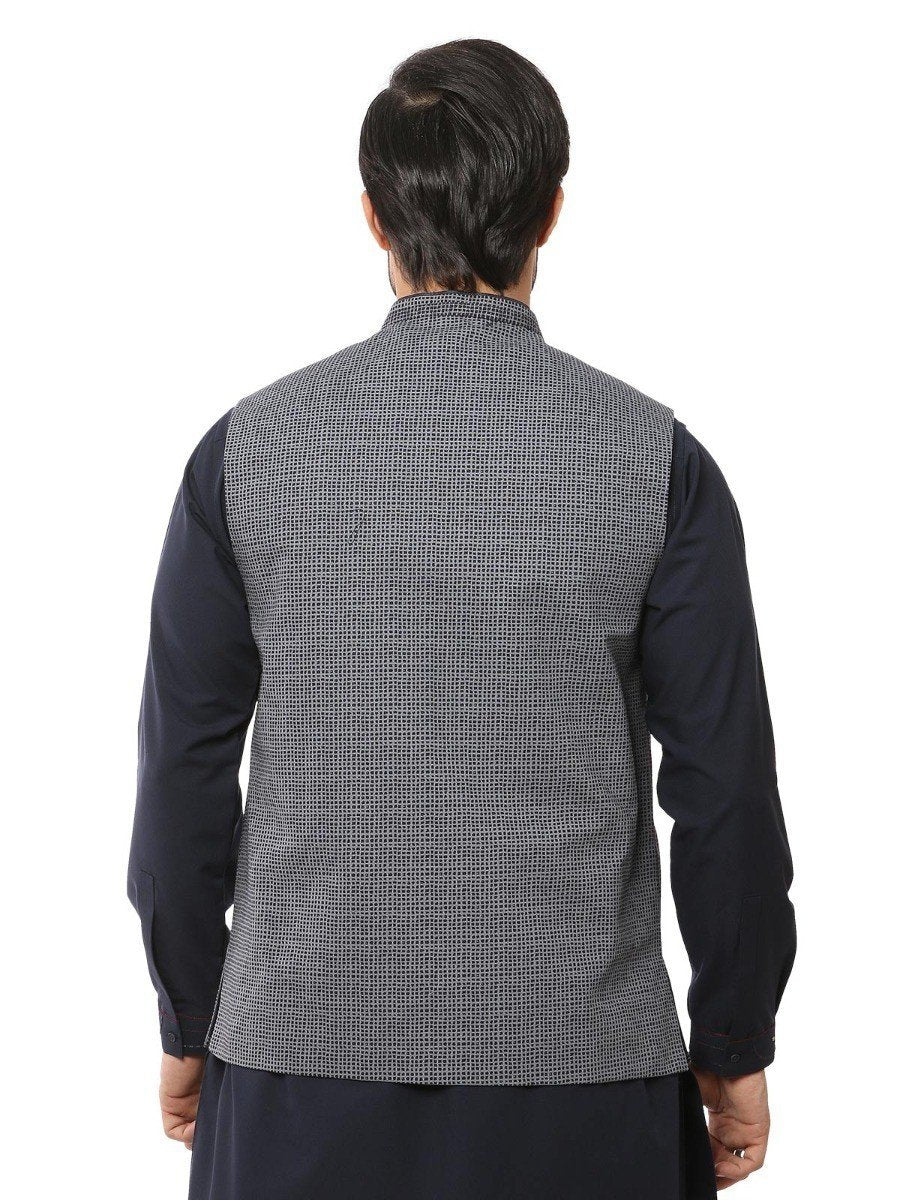 Edenrobe - Men's Blue Waist Coat - EMTWC19-35703