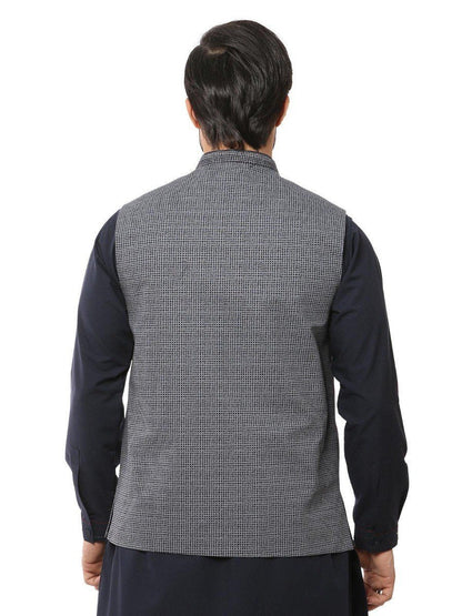 Edenrobe - Men's Blue Waist Coat - EMTWC19-35703