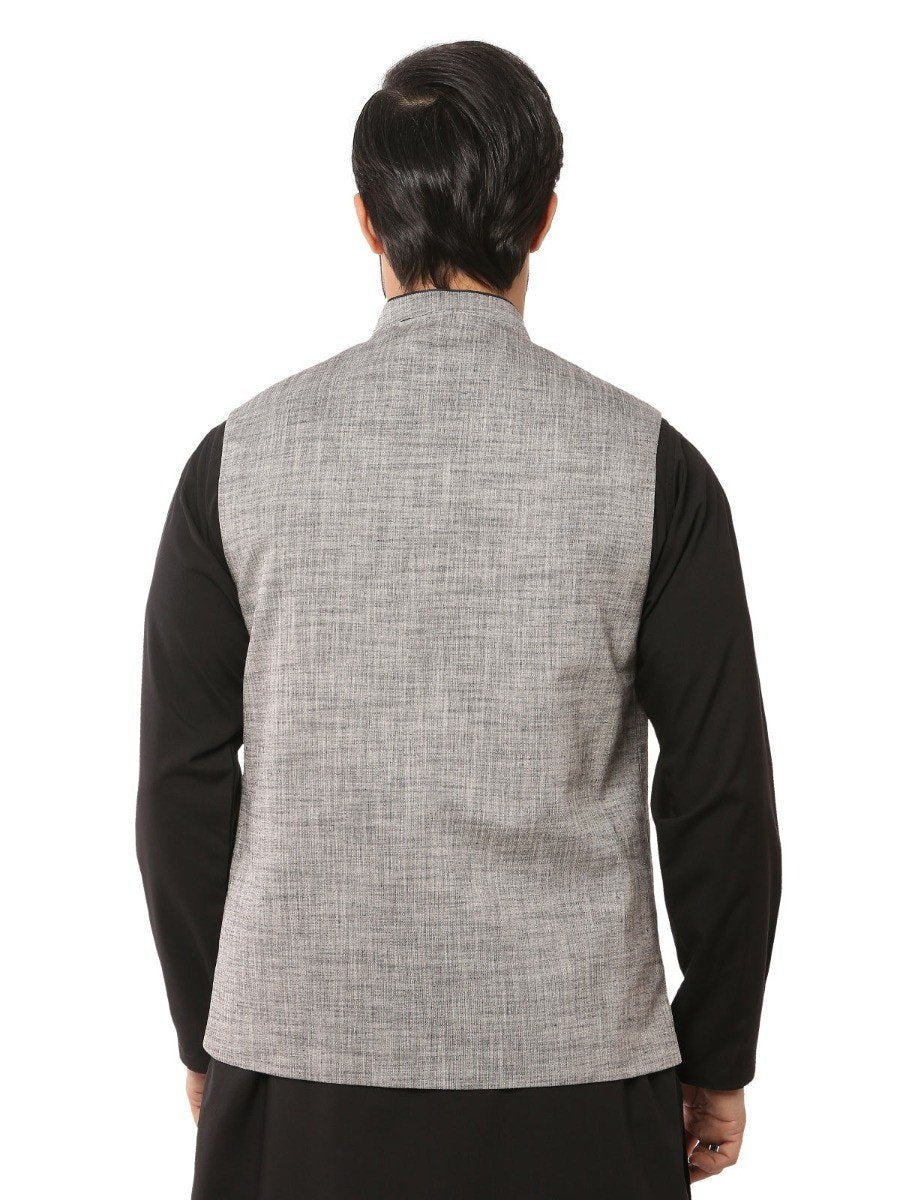 Edenrobe - Men's Ash Grey Waist Coat - EMTWC19-35705