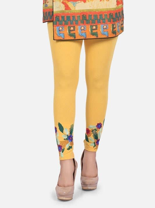 Edenrobe - Women's Yellow Basic Tights - ELBTE19-76139