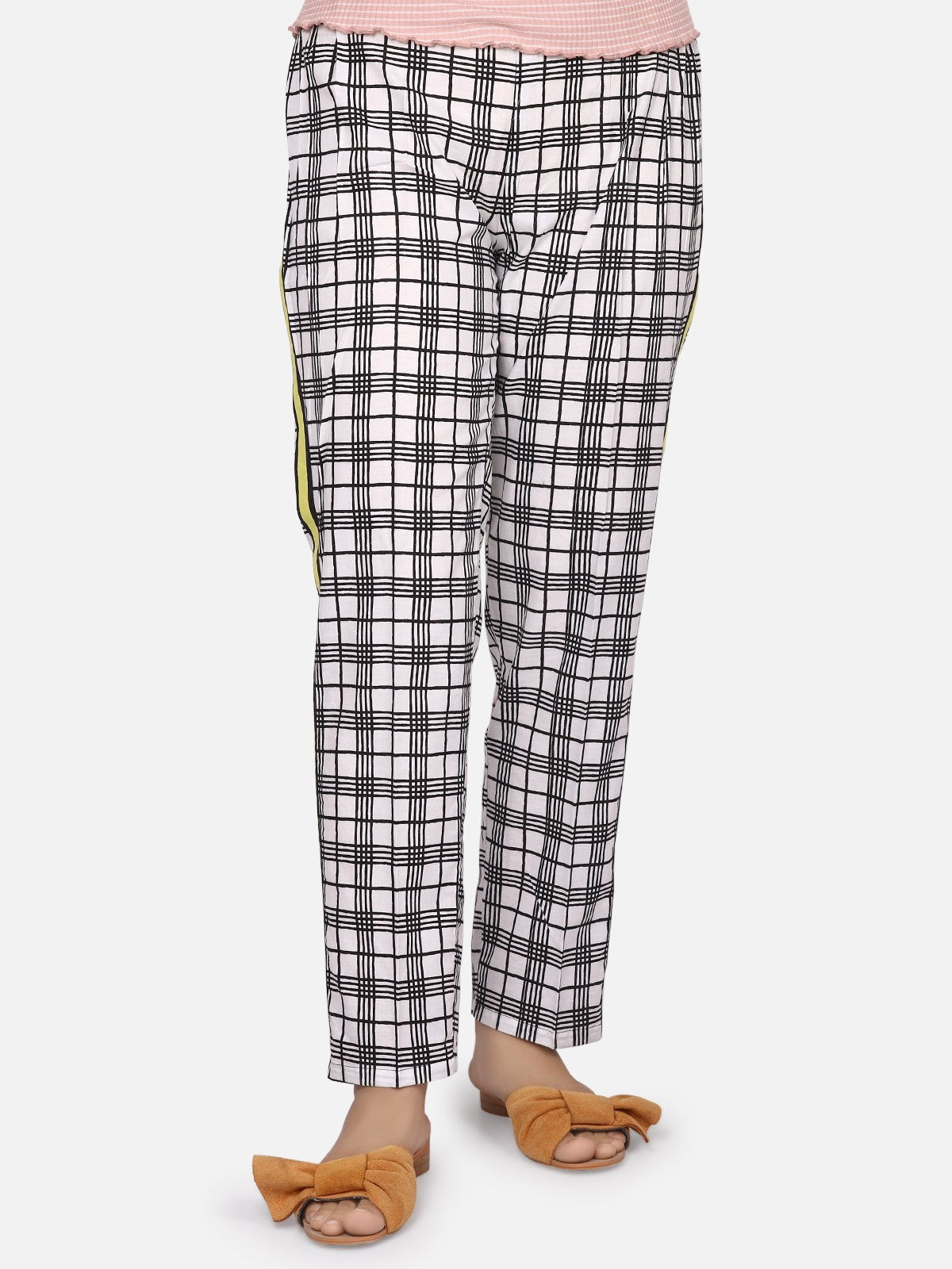 Edenrobe - Women's Black & White Trouser - ELBP19-76160
