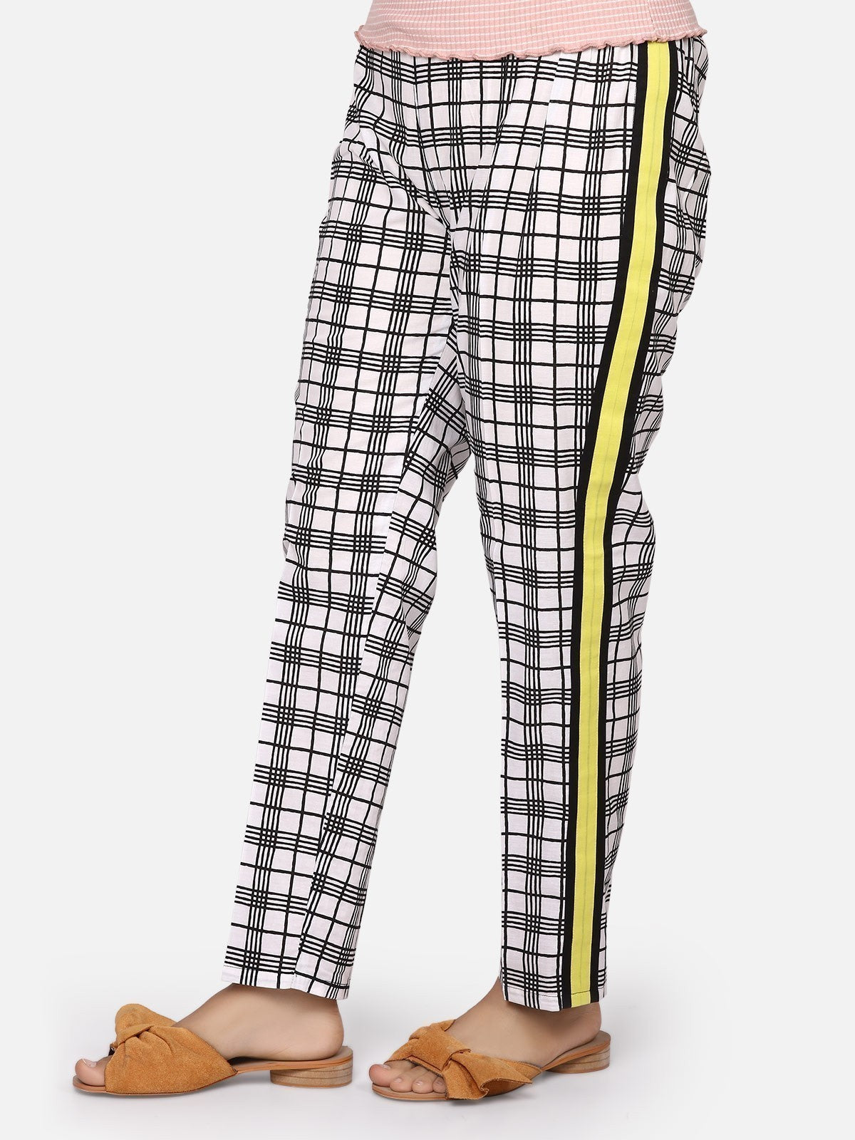 Edenrobe - Women's Black & White Trouser - ELBP19-76160