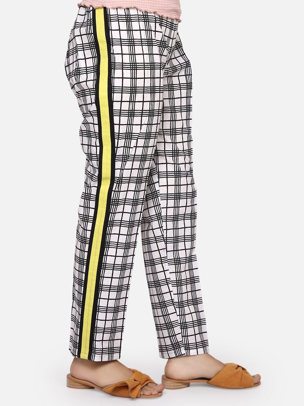 Edenrobe - Women's Black & White Trouser - ELBP19-76160