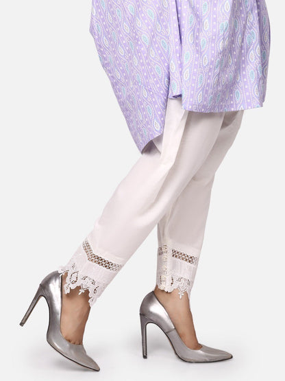 Edenrobe - Women's Cream Trouser - ELBP19-76186