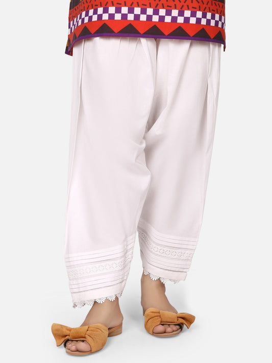 Edenrobe - Women's White Trouser - ELBP19-76187