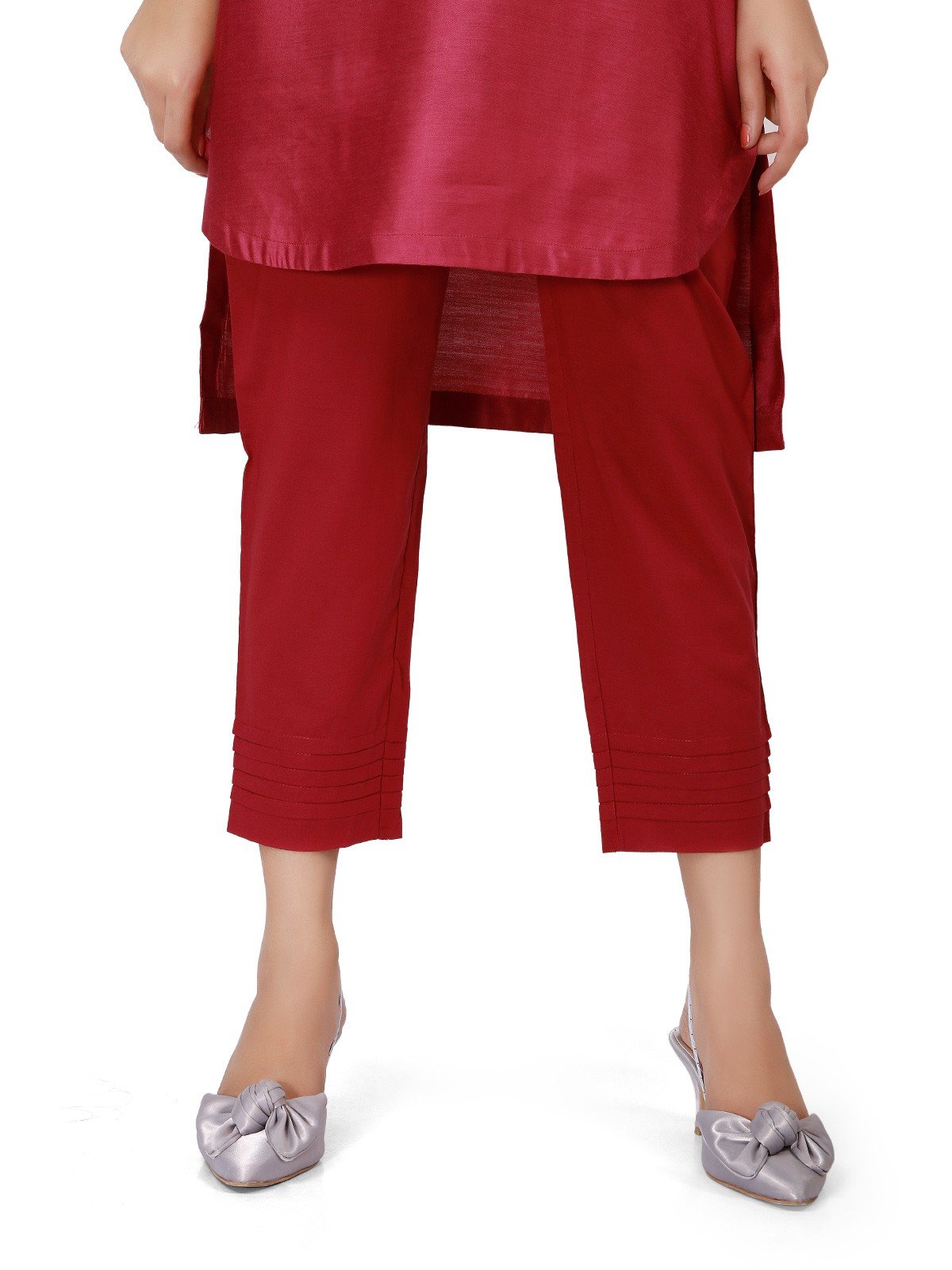 Edenrobe - Women's Burgundy Trouser - ELBP19-76205