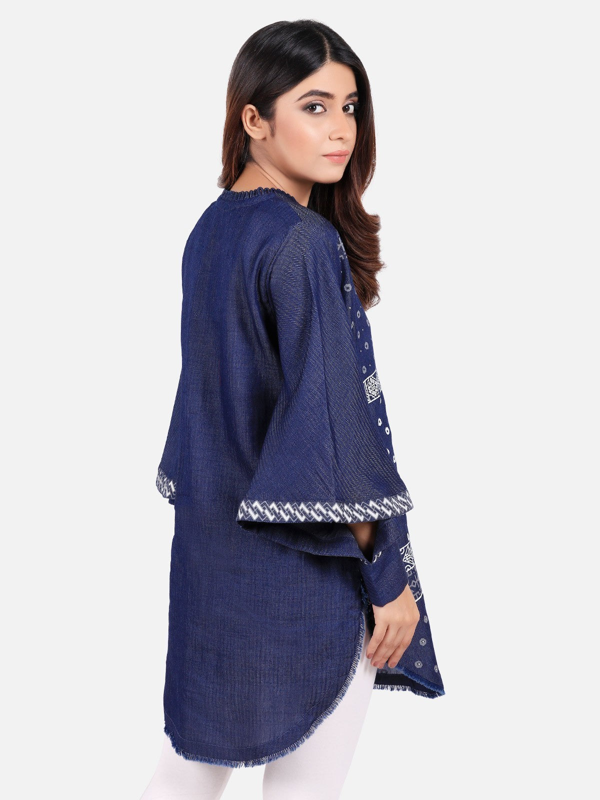 Edenrobe - Pret 1Pc Printed Denim Shirt - ELTK19-66626