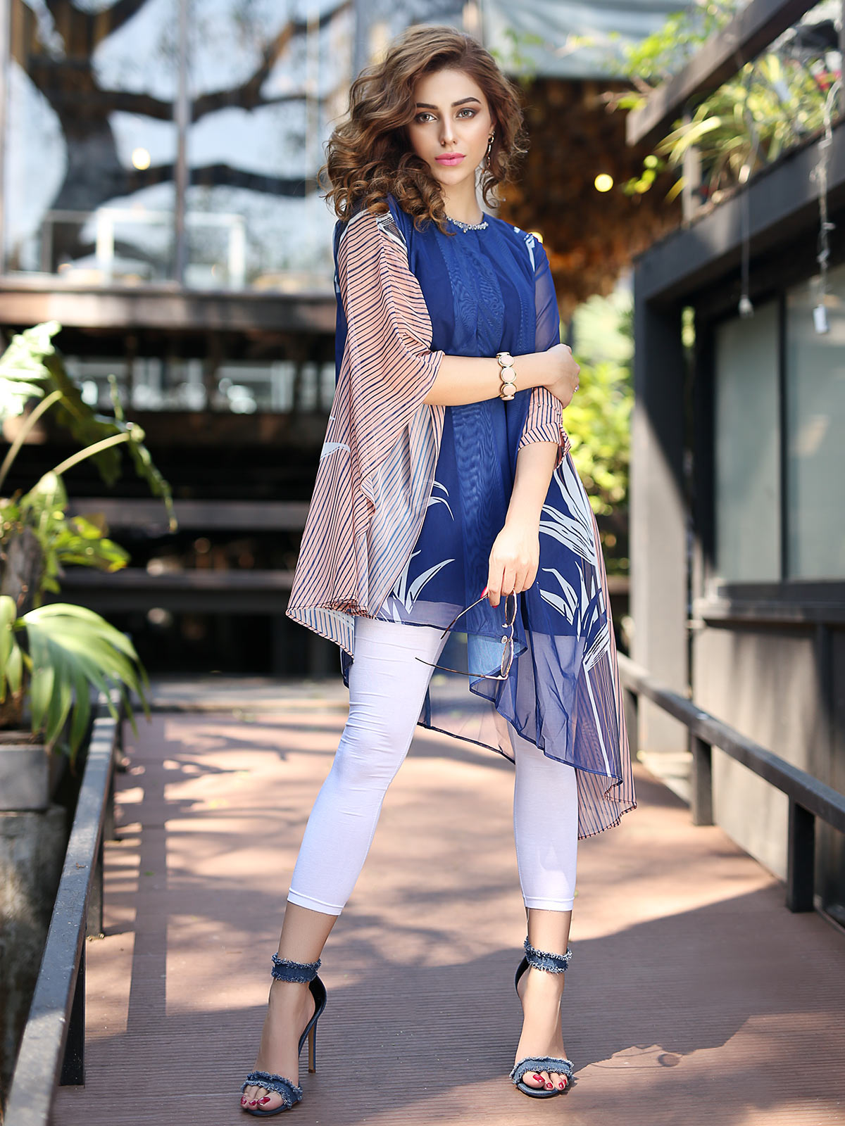 Edenrobe - Pret 1Pc Printed Silk Shirt - ELTK19-66669