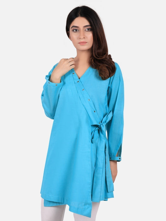 Edenrobe - Pret 1Pc Printed Chambray Shirt - ELTK19-66752