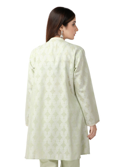 Edenrobe - Pret 2Pc Printed Jacquard Shirt Trouser - ELTK19-66896 (2-PCS)