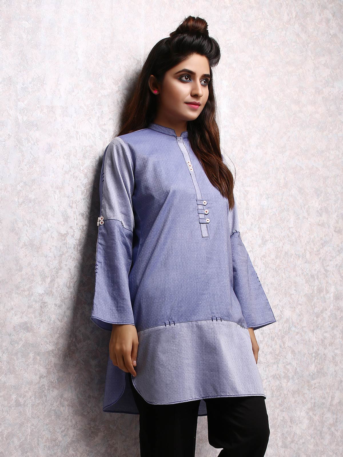 Edenrobe - Pret 1Pc Printed Dobby Shirt - ELTK19-66944