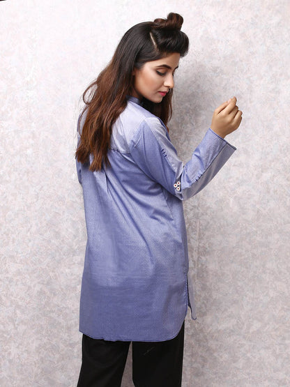 Edenrobe - Pret 1Pc Printed Dobby Shirt - ELTK19-66944