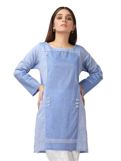 Edenrobe - Pret 1Pc Printed Dobby Shirt - ELTK19-66947