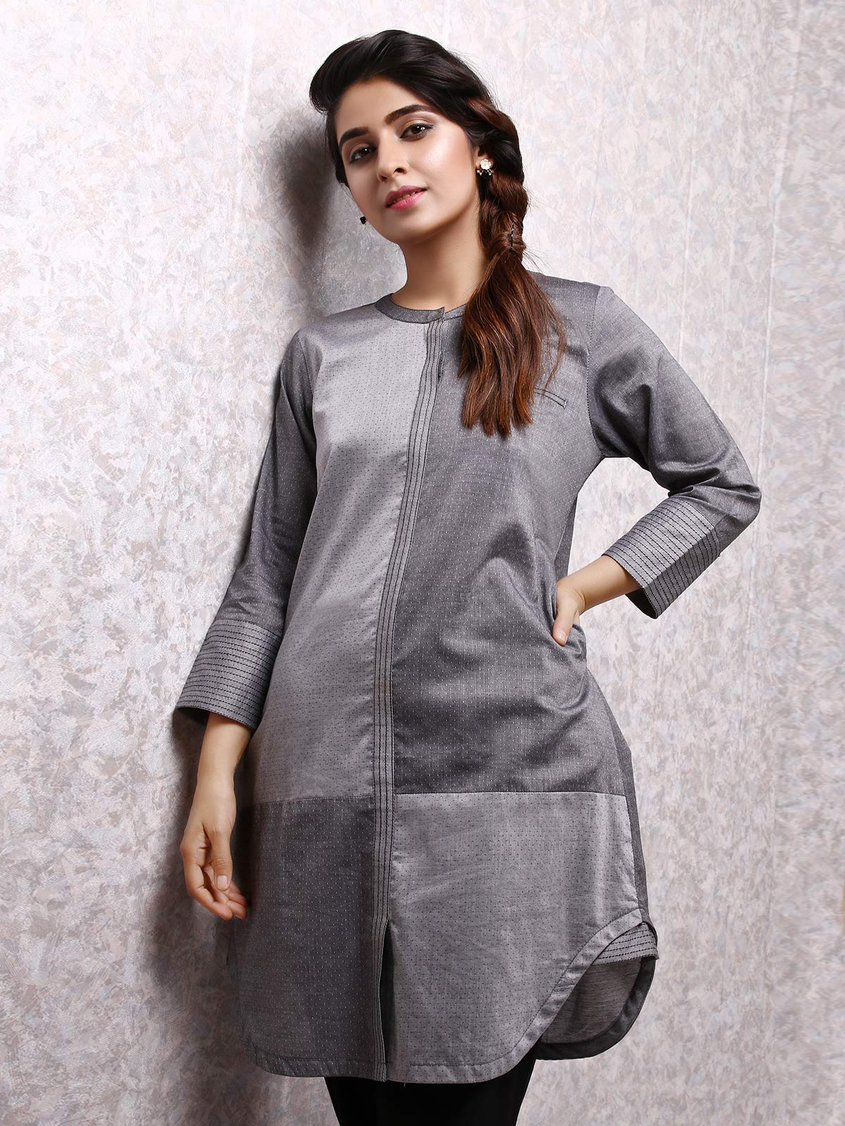 Edenrobe - Pret 1Pc Printed Dobby Shirt - ELTK19-66958