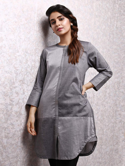 Edenrobe - Pret 1Pc Printed Dobby Shirt - ELTK19-66958