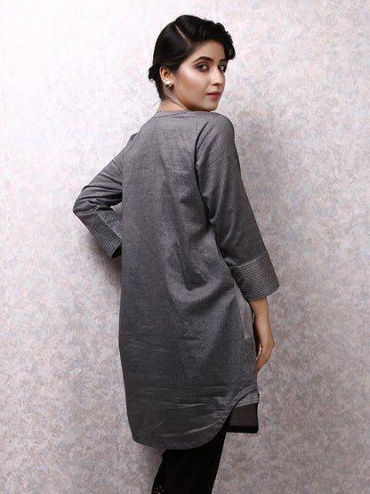 Edenrobe - Pret 1Pc Printed Dobby Shirt - ELTK19-66958