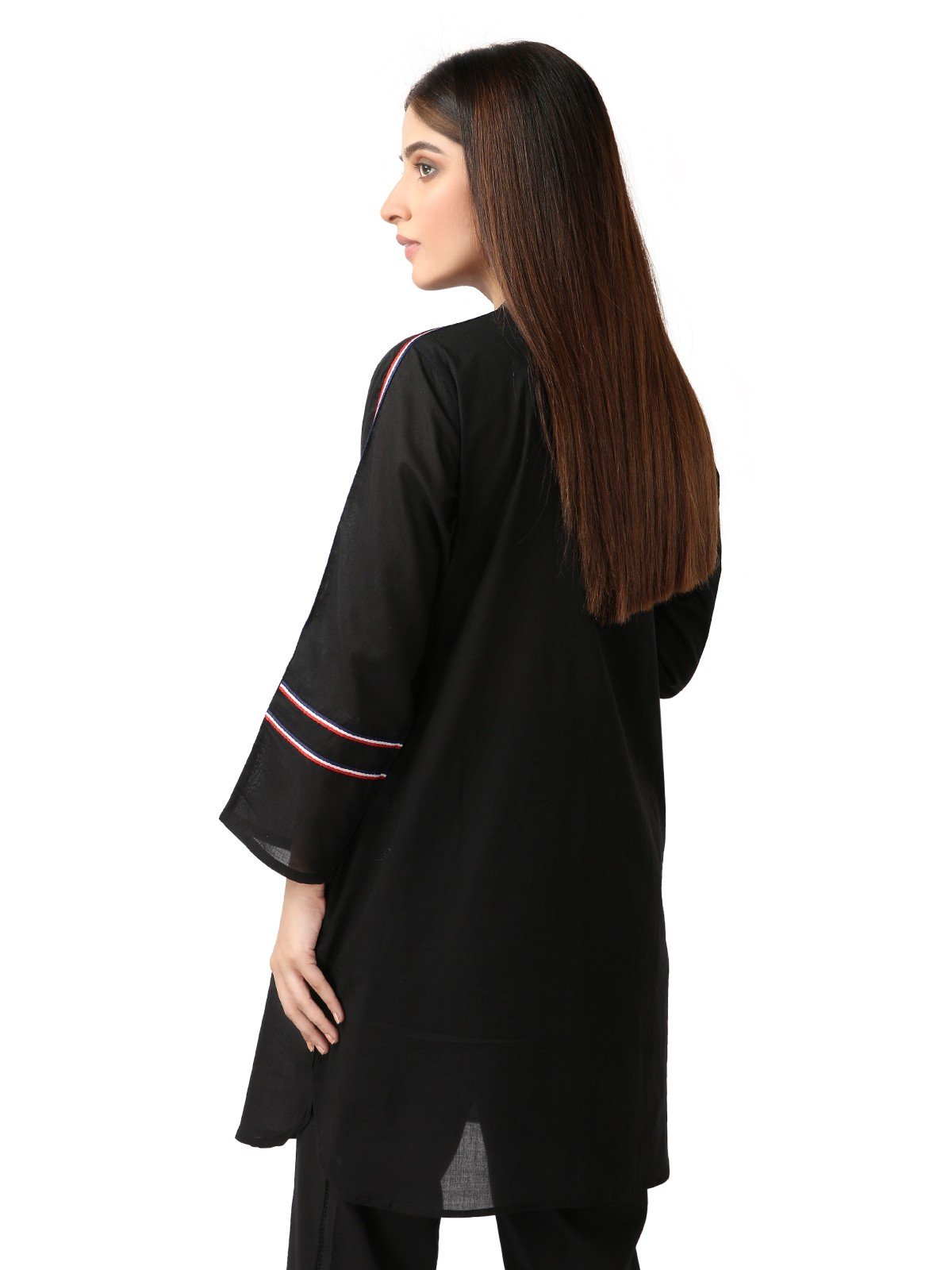 Edenrobe - Pret 1Pc Printed Black Shirt - ELTK19-67011