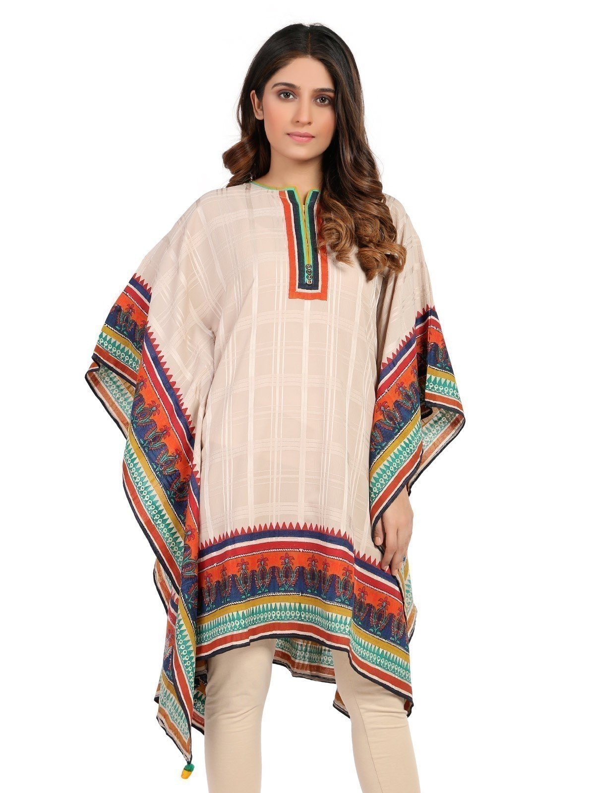 Edenrobe - Pret 1Pc Printed Beige Shirt - ELTKA19-66506