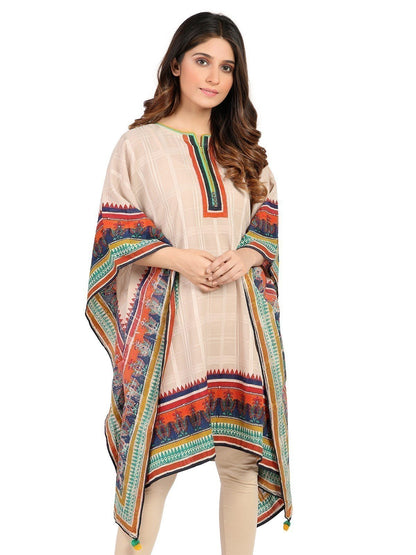 Edenrobe - Pret 1Pc Printed Beige Shirt - ELTKA19-66506