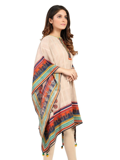 Edenrobe - Pret 1Pc Printed Beige Shirt - ELTKA19-66506