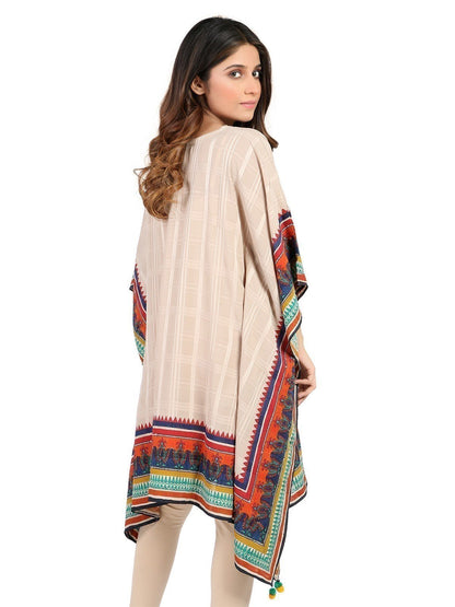 Edenrobe - Pret 1Pc Printed Beige Shirt - ELTKA19-66506