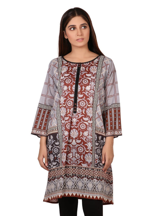Edenrobe - Pret 1Pc Printed Lawn Shirt - ELTKA19-66764
