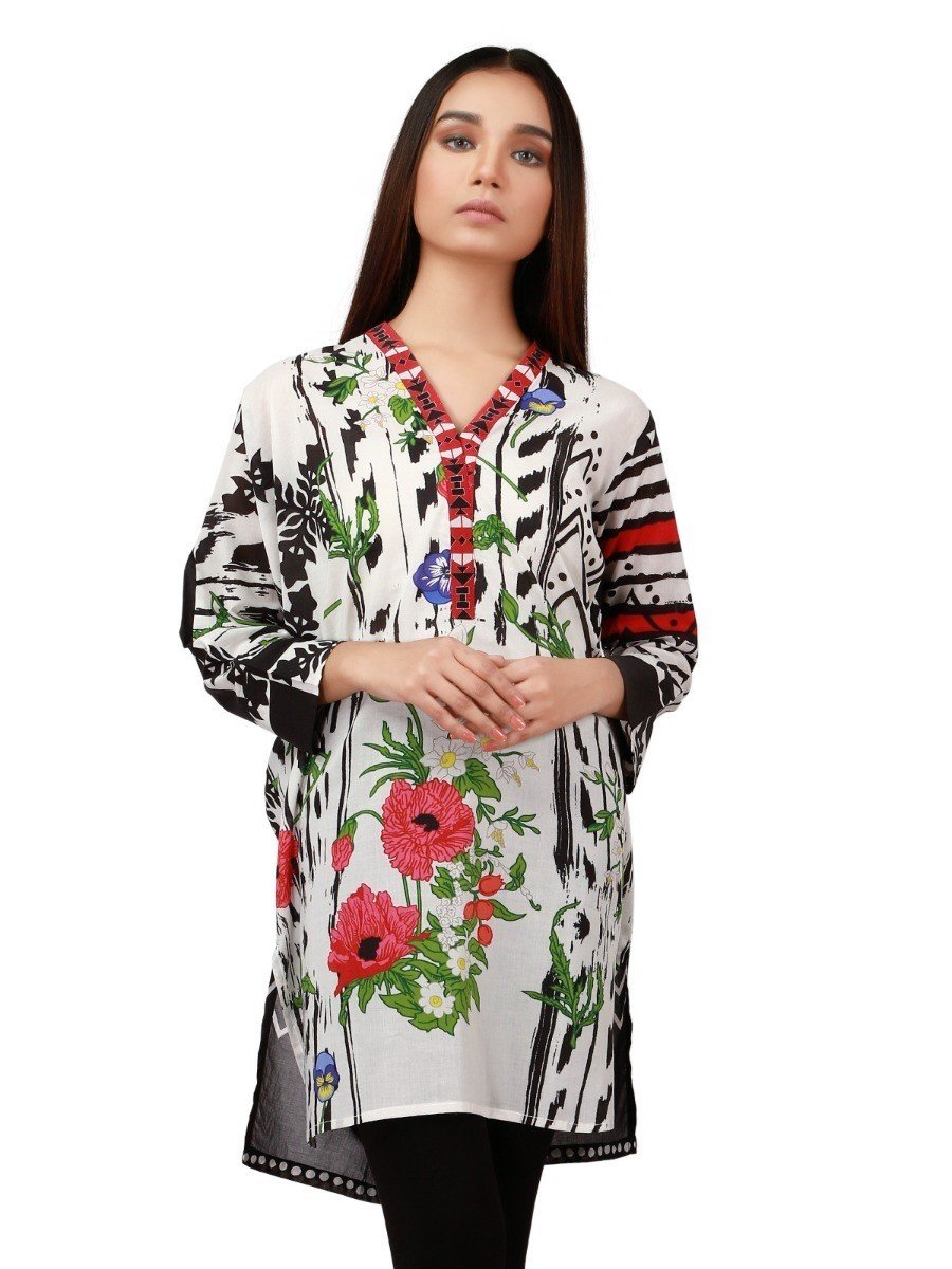 Edenrobe - Pret 1Pc Printed Black Shirt - ELTKA19-66767